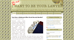 Desktop Screenshot of idonotwanttobeyourlawyer.com